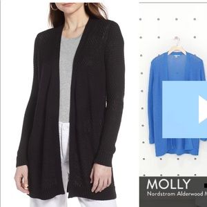 Halogen Textured Cotton Knit Cardigan brand new